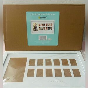 Pearhead White Multi-Photo 'My First Year' Baby Frame